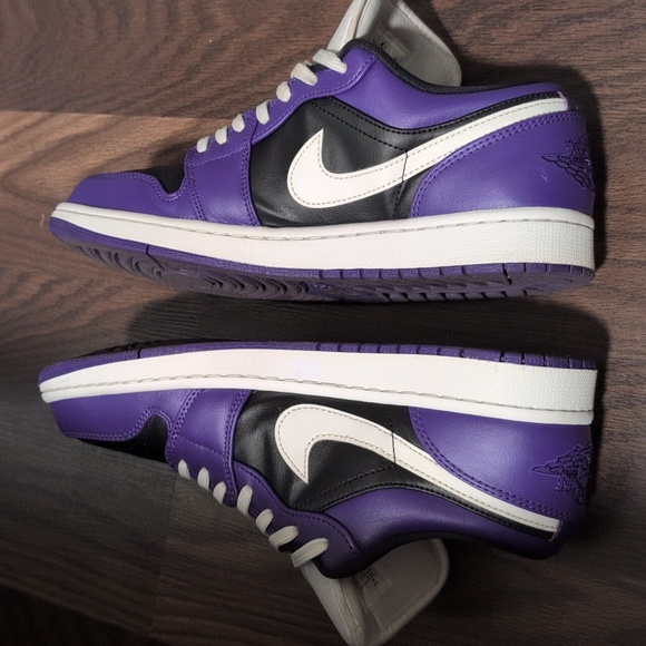 Jordan 1 Low Retro Court Purple Mens 9 - Picture 4 of 8